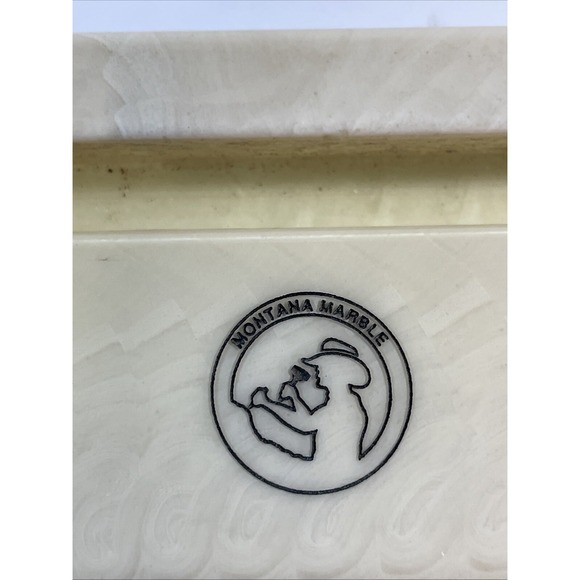 Vintage 1991 Bernie Brown Montana Marble Inc "Leader Of The Pack " Marble Plaque - Picture 8 of 9